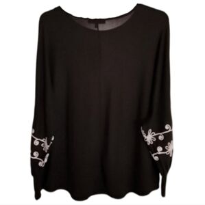 NWT Fred David Black Knit Fleece Top Women's Plus Size 2X